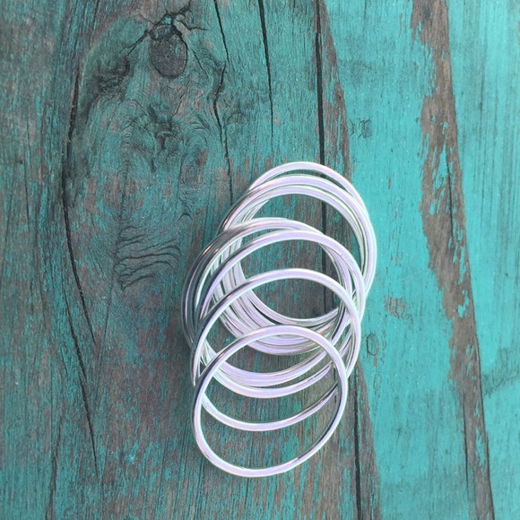 10 solid 925 stacking rings - Picture 2 of 8